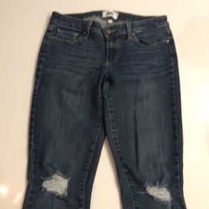Paige vertigo ultra skinny distressed jeans